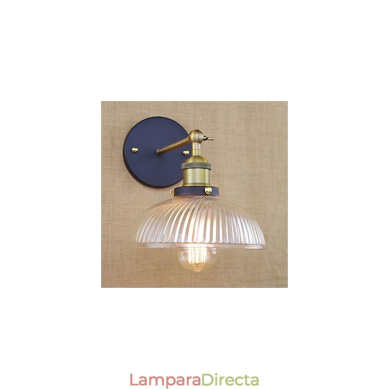 Lámpara de pared de vidrio decorativa popular con personalidad creativa retro estilo country americano