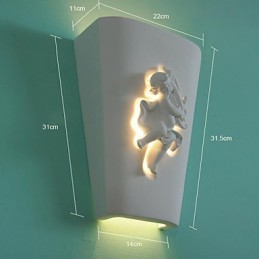 Lámpara de pared creativa rural creativa mediterránea estilo europeo Cupido lámpara de pared luz