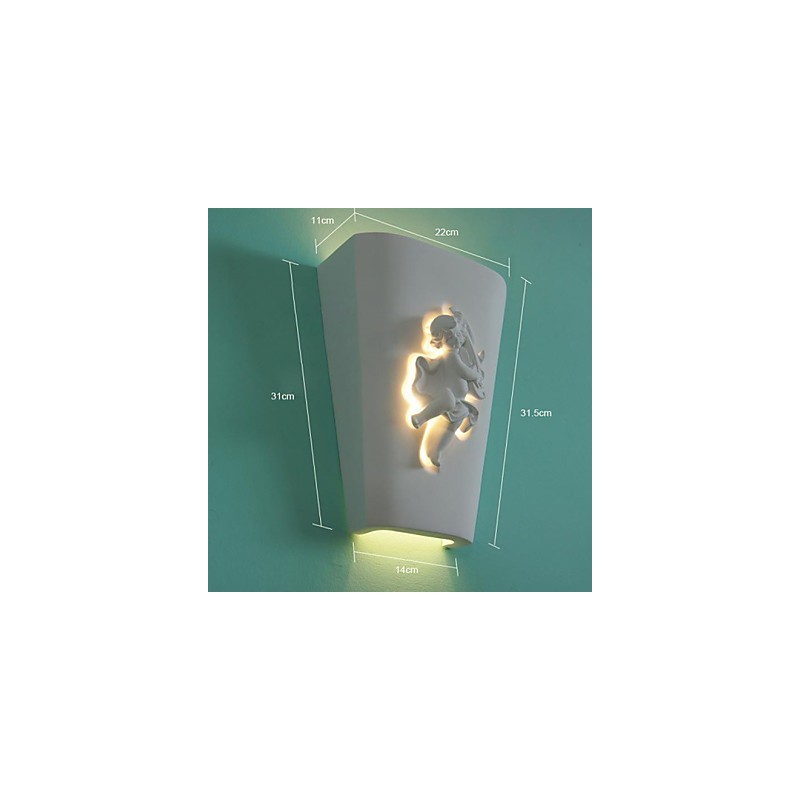 Lámpara de pared creativa rural creativa mediterránea estilo europeo Cupido lámpara de pared luz