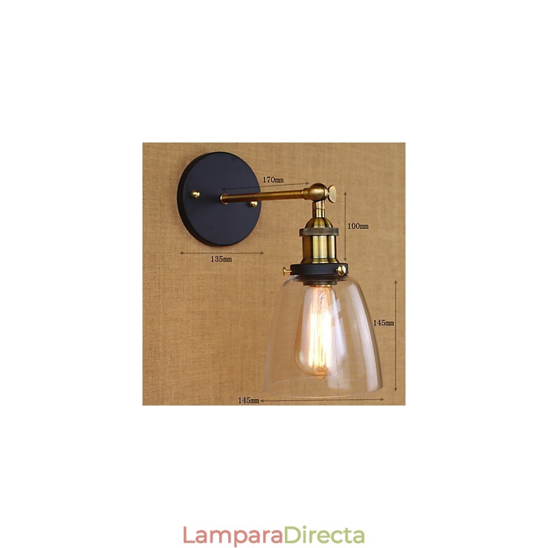Aplique de pared decorativo, industrial y rural, de modelos originales, nostálgico comercio de exportación estadounidense.
