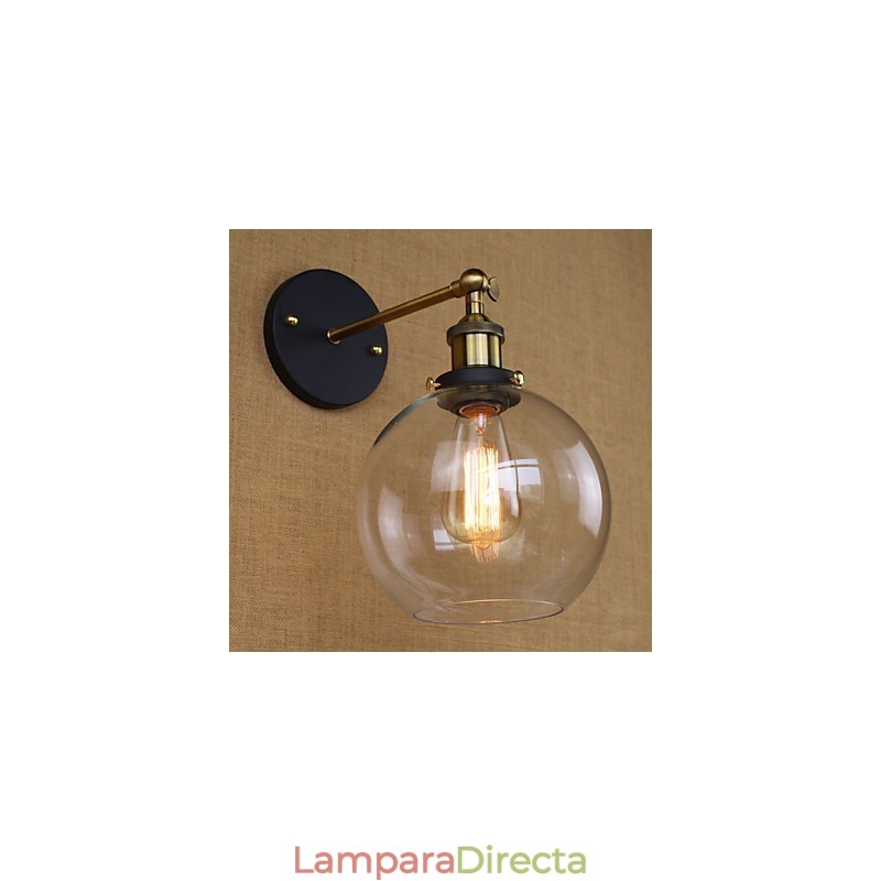 Aplique de pared decorativo industrial de espuma redonda, nostálgico, de estilo americano, para exportación.