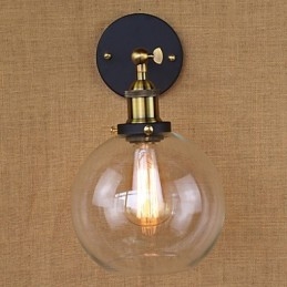 Aplique de pared decorativo industrial de espuma redonda, nostálgico, de estilo americano, para exportación.