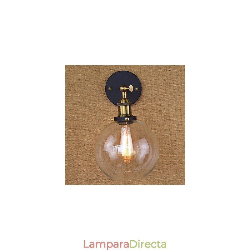 Aplique de pared decorativo industrial de espuma redonda, nostálgico, de estilo americano, para exportación.