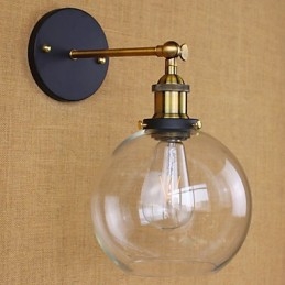 Aplique de pared decorativo industrial de espuma redonda, nostálgico, de estilo americano, para exportación.