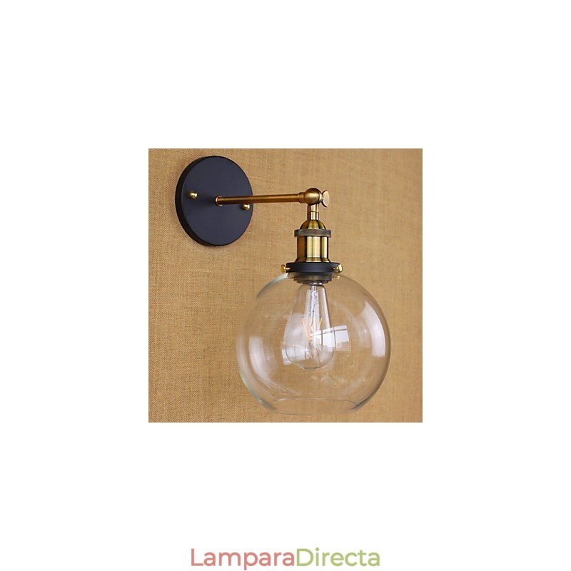 Aplique de pared decorativo industrial de espuma redonda, nostálgico, de estilo americano, para exportación.