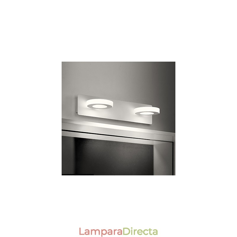 Iluminación de baño moderna contemporánea de metal