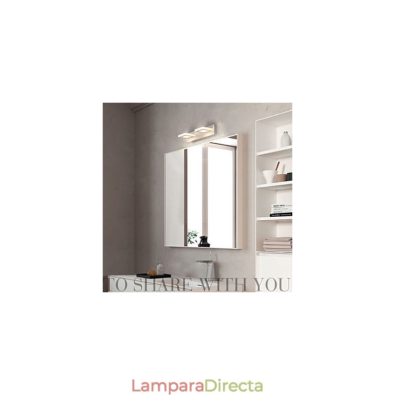 Iluminación de baño moderna contemporánea de metal