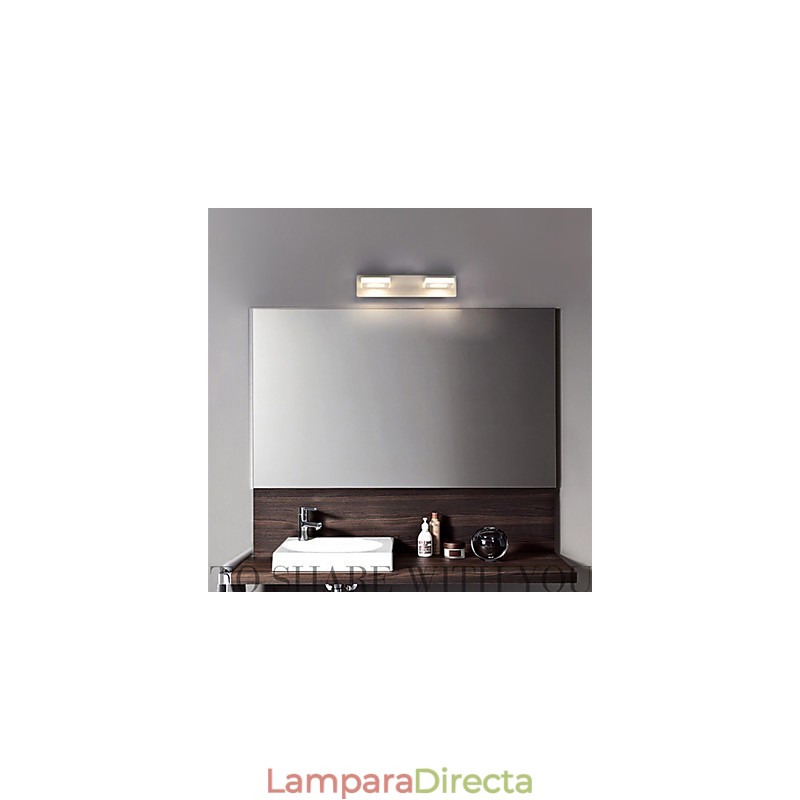 Iluminación de baño moderna contemporánea de metal