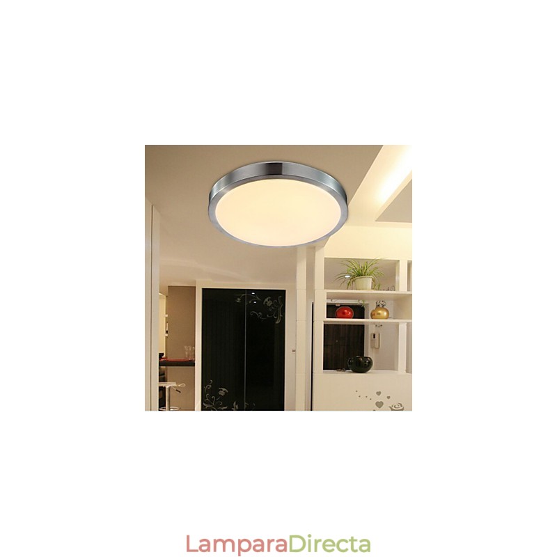 Lámpara de techo redonda, sencilla y moderna, diámetro 29 cm.
