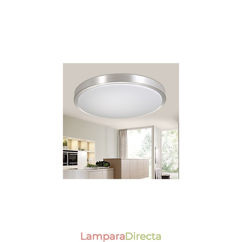 Lámpara de techo redonda, sencilla y moderna, diámetro 29 cm.