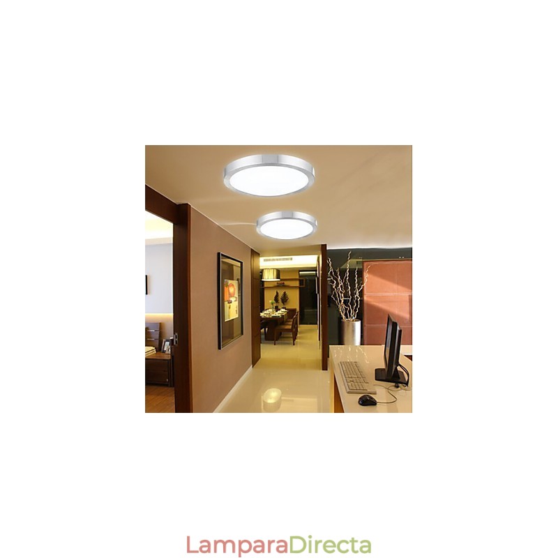 Lámpara de techo redonda, sencilla y moderna, diámetro 29 cm.