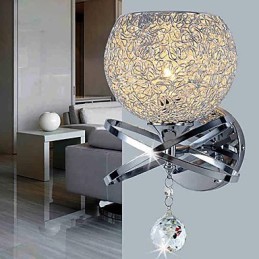 Apliques de pared de cristal de metal contemporáneo moderno
