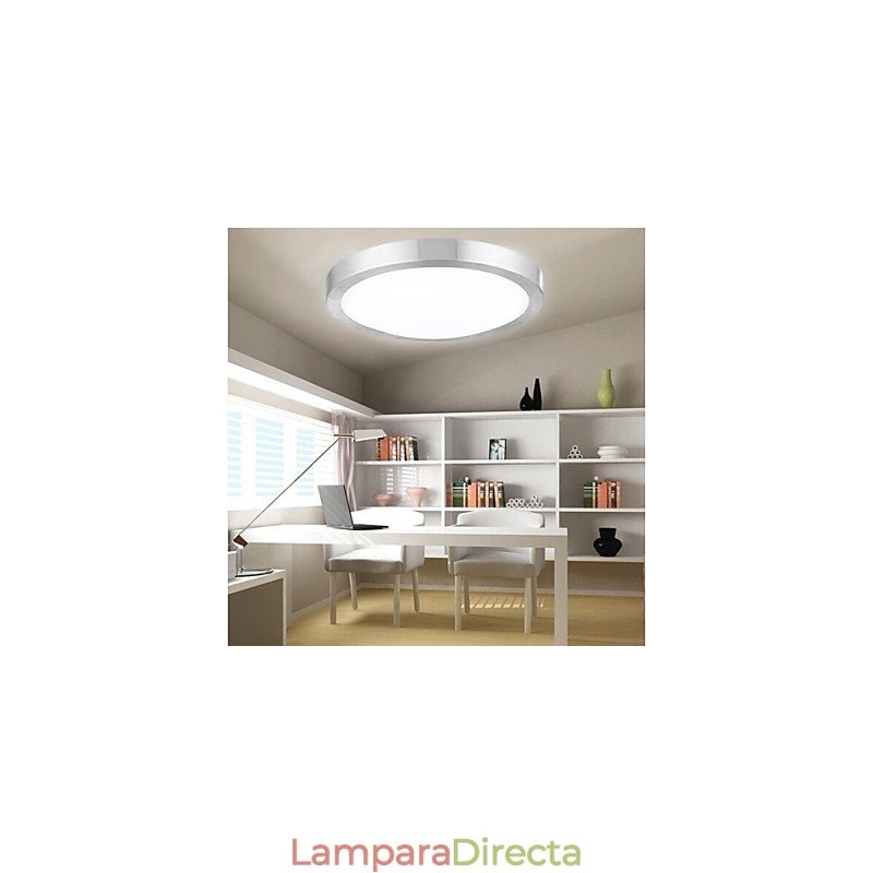 Lámpara de techo redonda, sencilla y moderna, diámetro 29 cm.