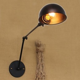 Aplique de pared decorativo de estilo industrial, minimalista, de brazo largo y doble personalidad para mesita de noche o comedor.