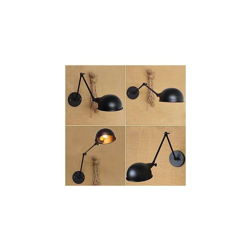Aplique de pared decorativo de estilo industrial, minimalista, de brazo largo y doble personalidad para mesita de noche o comedor.