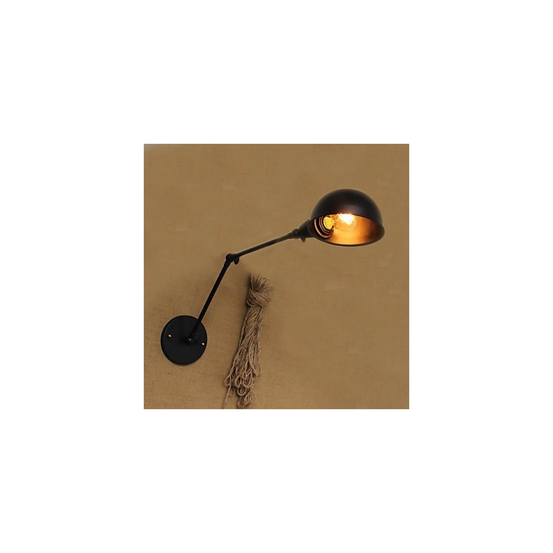 Aplique de pared decorativo de estilo industrial, minimalista, de brazo largo y doble personalidad para mesita de noche o comedor.