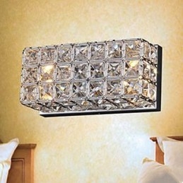 Lámpara de pared cuadrada contemporánea y contraída de cristal K9