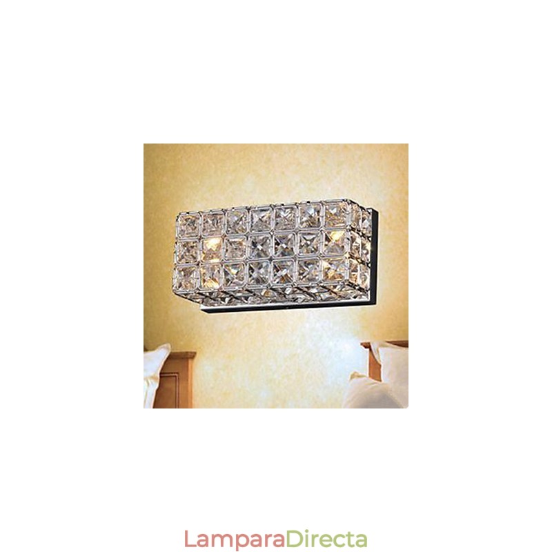 Lámpara de pared cuadrada contemporánea y contraída de cristal K9