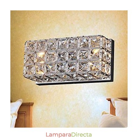Lámpara de pared cuadrada contemporánea y contraída de cristal K9 Lámpara de pared cuadrada contemporánea y contraída de cristal K9