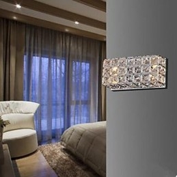 Lámpara de pared cuadrada contemporánea y contraída de cristal K9