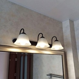 Iluminación de baño estilo mini rústico Lodge de metal