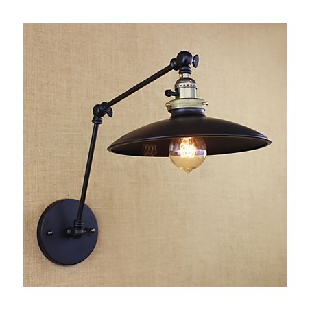 Lámpara de pared de hierro industrial minimalista americana con brazo largo e interruptor Lámpara de pared de hierro industrial minimalista americana con brazo largo e interruptor