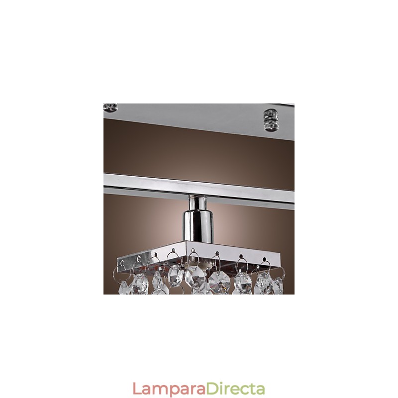 Lámpara de isla lineal Crysal de 3 luces