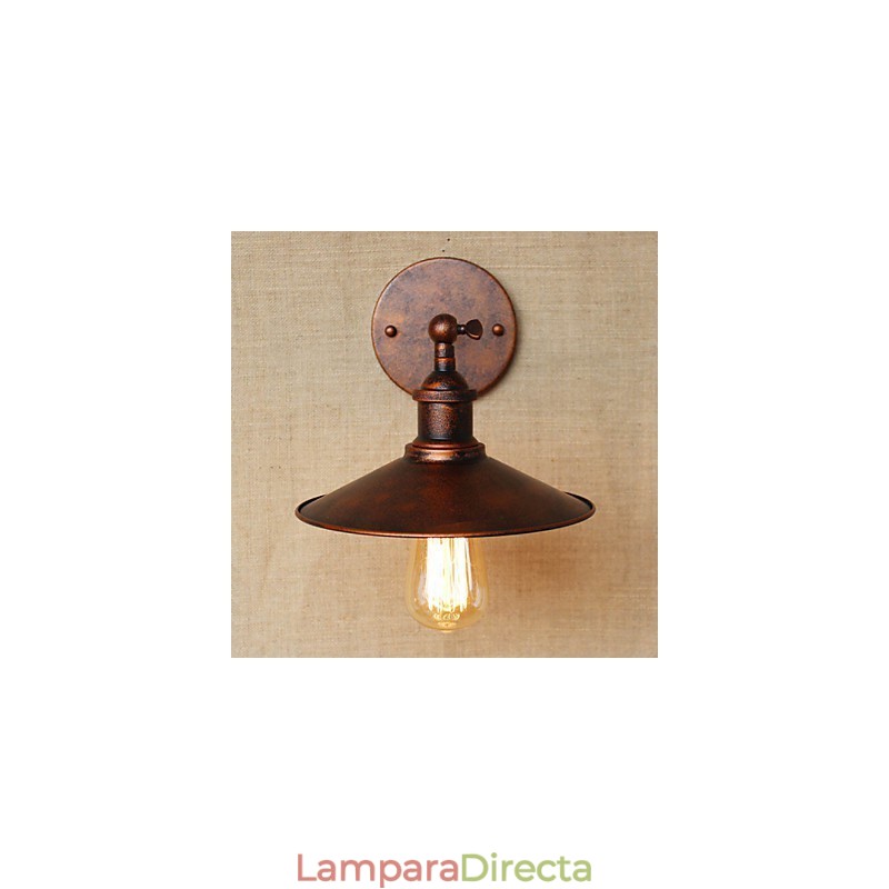 Villa de estilo industrial minimalista frente al pasillo de la iglesia, aplique decorativo de pared de bronce rojo con sombrilla nostálgica