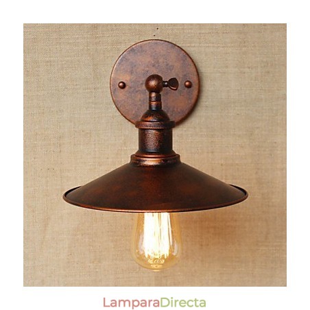 Villa de estilo industrial minimalista frente al pasillo de la iglesia, aplique decorativo de pared de bronce rojo con sombrilla nostálgica