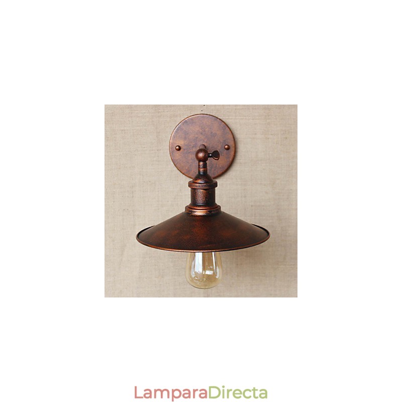 Villa de estilo industrial minimalista frente al pasillo de la iglesia, aplique decorativo de pared de bronce rojo con sombrilla nostálgica