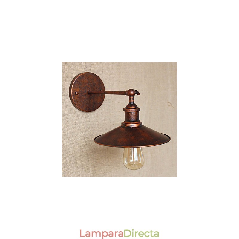 Villa de estilo industrial minimalista frente al pasillo de la iglesia, aplique decorativo de pared de bronce rojo con sombrilla nostálgica