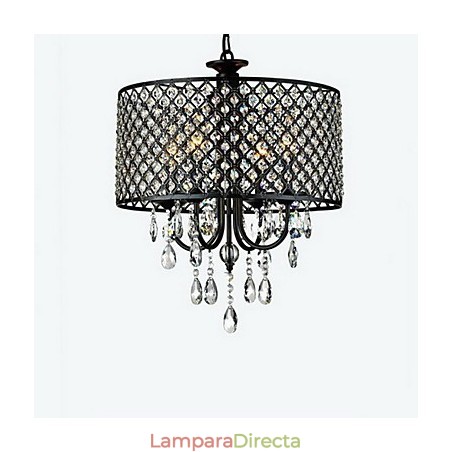 Lámpara de araña clásica tradicional de metal cromado y cristal Lámpara de araña clásica tradicional de metal cromado y cristal