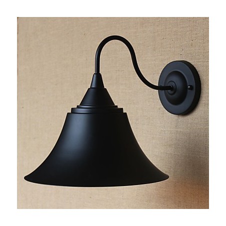 Lámpara de pared decorativa de hierro con cuerno negro y personalidad creativa de estilo country americano para tienda de ropa sencilla Lámpara de pared decorativa de hierro con cuerno negro y personalidad creativa de estilo country americano para tienda de ropa sencilla