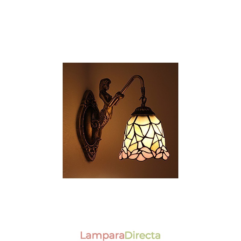 Lámpara de pared de hierro forjado creativa, estilo rural, estilo europeo