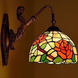 Lámpara de pared de hierro forjado creativa, estilo rural, estilo europeo