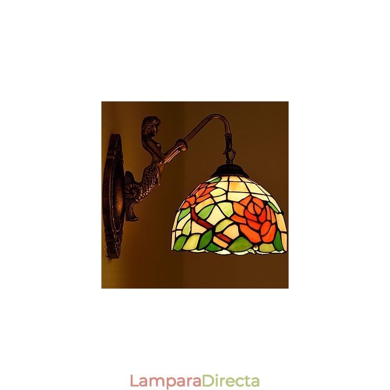 Lámpara de pared de hierro forjado creativa, estilo rural, estilo europeo