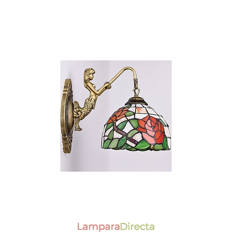 Lámpara de pared de hierro forjado creativa, estilo rural, estilo europeo