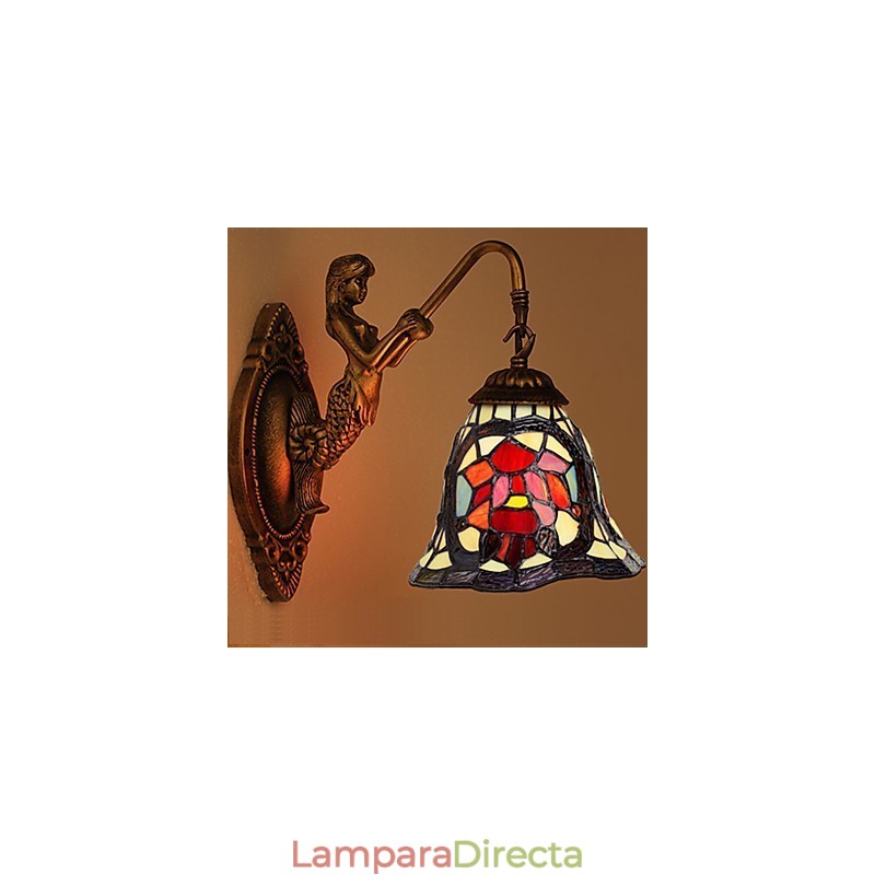 Lámpara de pared de hierro forjado creativa, estilo rural, estilo europeo