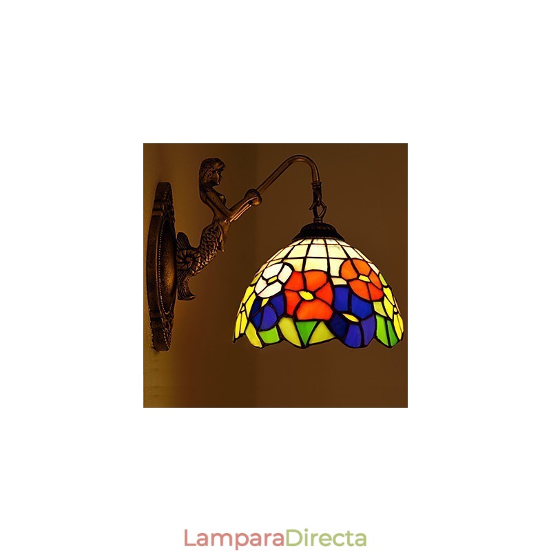 Lámpara de pared de hierro forjado creativa, estilo rural, estilo europeo