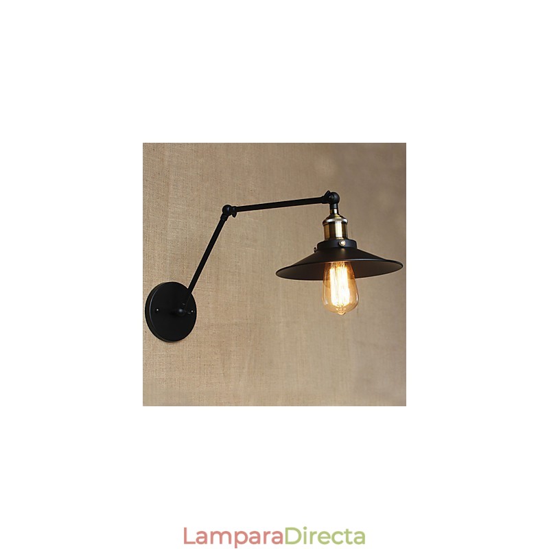 Lámpara de pared retráctil plegable de brazo largo de estilo industrial, creativa y nostálgica, estilo retro