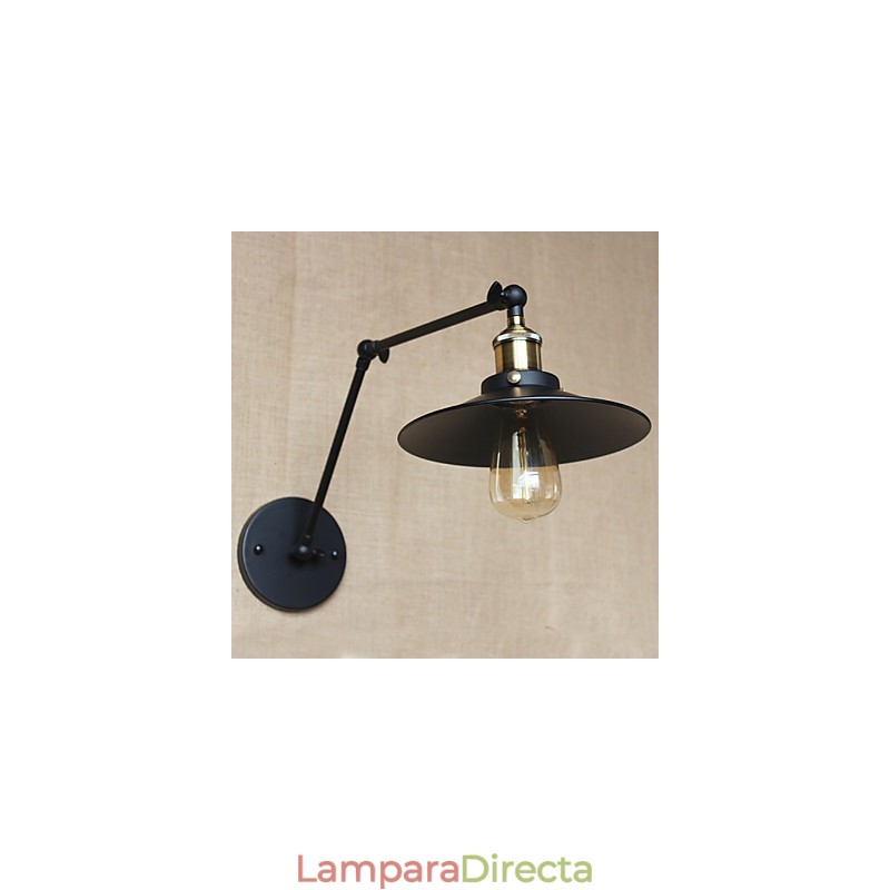 Lámpara de pared retráctil plegable de brazo largo de estilo industrial, creativa y nostálgica, estilo retro