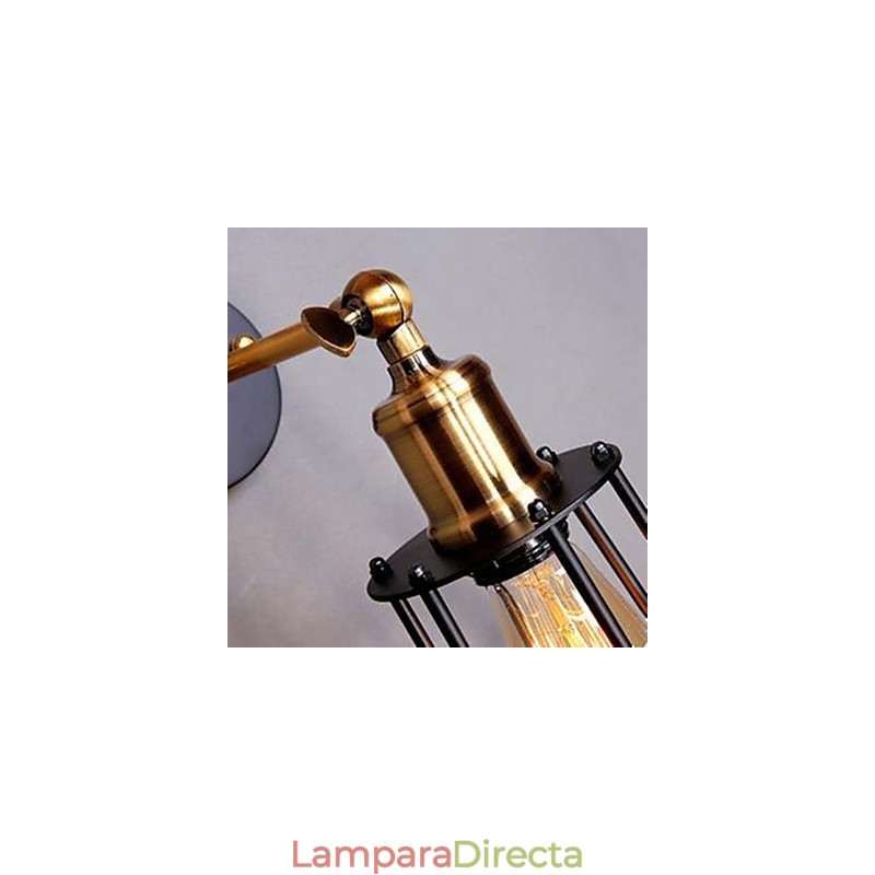 Lámpara de pared con marco de hierro, diseño de personajes de literatura y arte