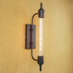 Lámpara de pared decorativa con bombilla Edison estilo flauta, estilo retro y europeo.