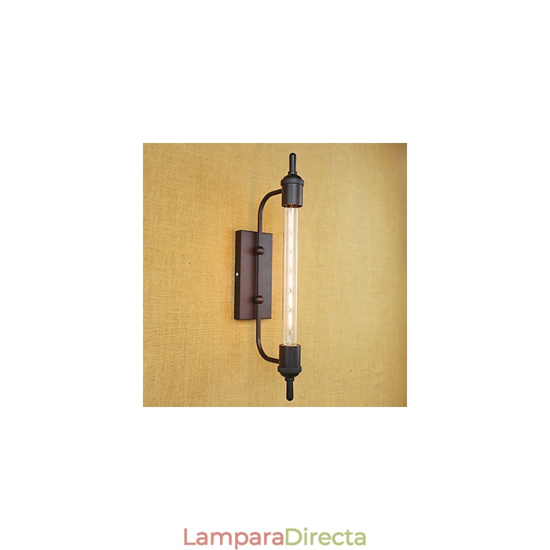 Lámpara de pared decorativa con bombilla Edison estilo flauta, estilo retro y europeo.