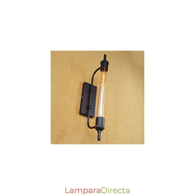 Lámpara de pared decorativa con bombilla Edison estilo flauta, estilo retro y europeo.