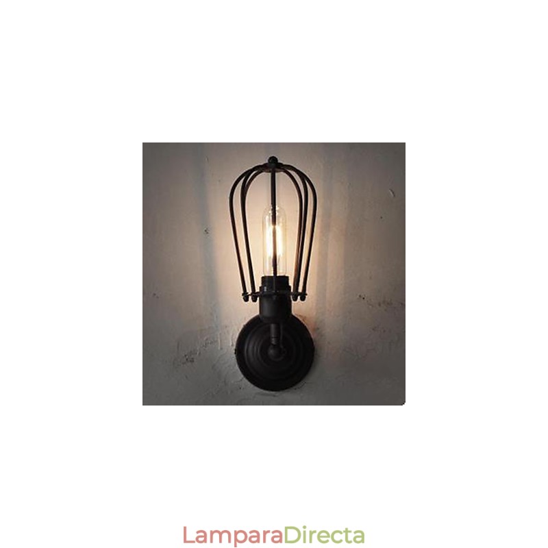 Lámpara de pared industrial retro para pasillo interior, lámpara de pared de un solo cabezal en color pomelo