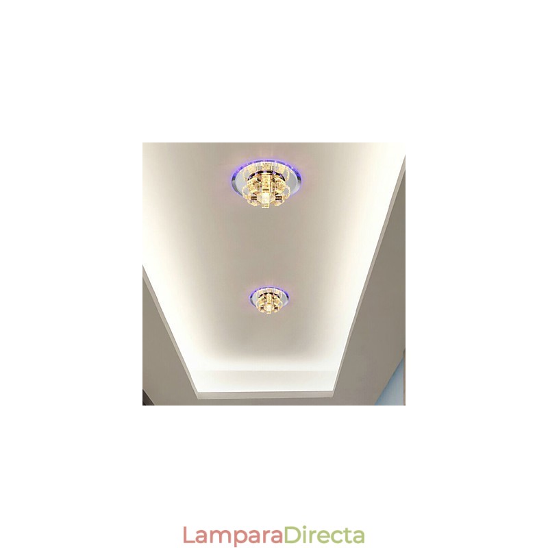 Lámpara de techo de cristal SMD 3W, lámpara creativa, luz de cúpula absorbente