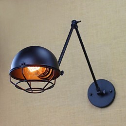 Aplique de pared decorativo creativo retro de doble brazo industrial extranjero americano de brazo largo