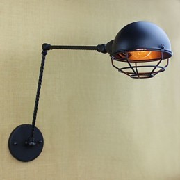Aplique de pared decorativo creativo retro de doble brazo industrial extranjero americano de brazo largo