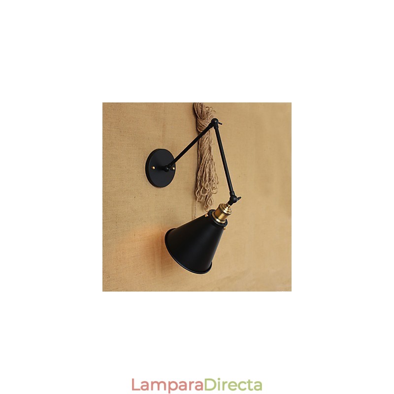Lámpara de pared minimalista de brazo largo para cama doble, estilo pastoral americano, para pasillo, canal, entrada de almacén
